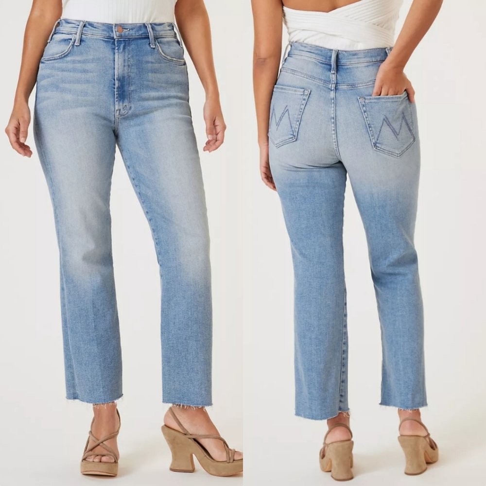 MOTHER Light Blue Ankle & Cropped Jeans